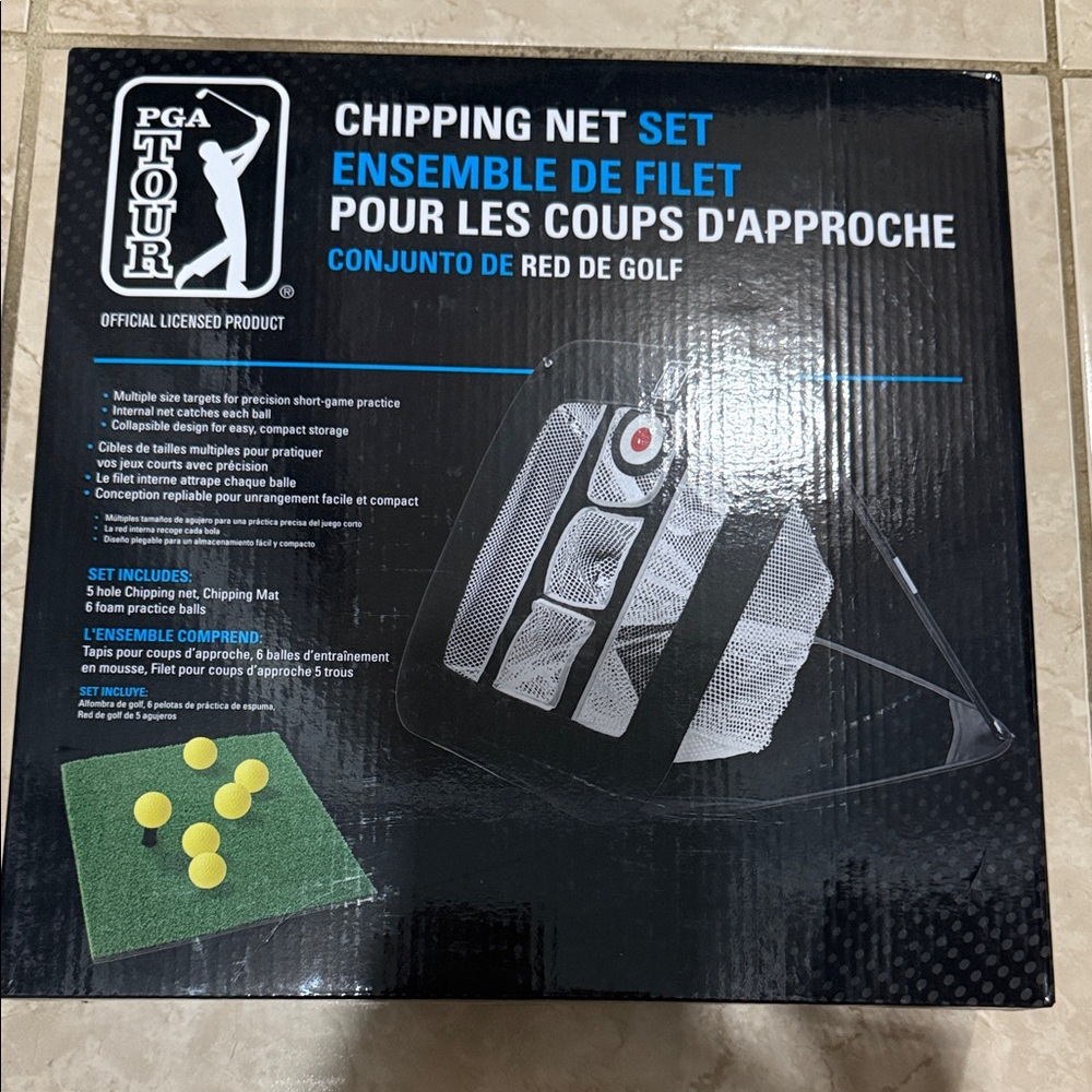 PGA Tour Golf Chipping Net with Yellow Practice Balls